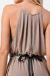 Halter Neck Maxi Dress with Beaded Waist Detail