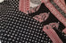 Red and Black Paisely Design Hand Block Printed Naturally Dyed