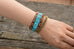 Bohemian Bracelet Unique Natural Stones Leather