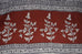 Red and Black Paisely Design Hand Block Printed Naturally Dyed