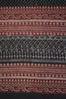 Red and Black Paisely Design Hand Block Printed Naturally Dyed