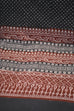 Red and Black Paisely Design Hand Block Printed Naturally Dyed