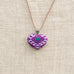 San Andres Heart Textile Necklace.
