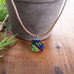 Mini Square Textile Necklace.