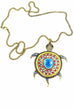 Big Turtle Shimmer Pendant Necklace