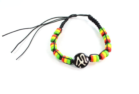 Sanskrit Om & Rasta Vibes Friendship Bracelet