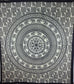 Checkerboard Floral & Elephant Mandala Tapestry