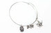 Silver Tone Charm Bangle