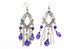 Filigree Open Work & Marbled Beaded Earrings