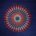 Navy Blue Peacock Dance Mandala Tapestry