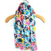 Origami Inspired Flower Pop Art Fun Multicolor Scarf