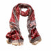 Red and Black Paisely Design Hand Block Printed Naturally Dyed