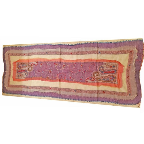 Three Layered Handspun Design Embroidered Table Runner and Stole