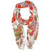 Royal Paisley Flower Design Tassel Scarf