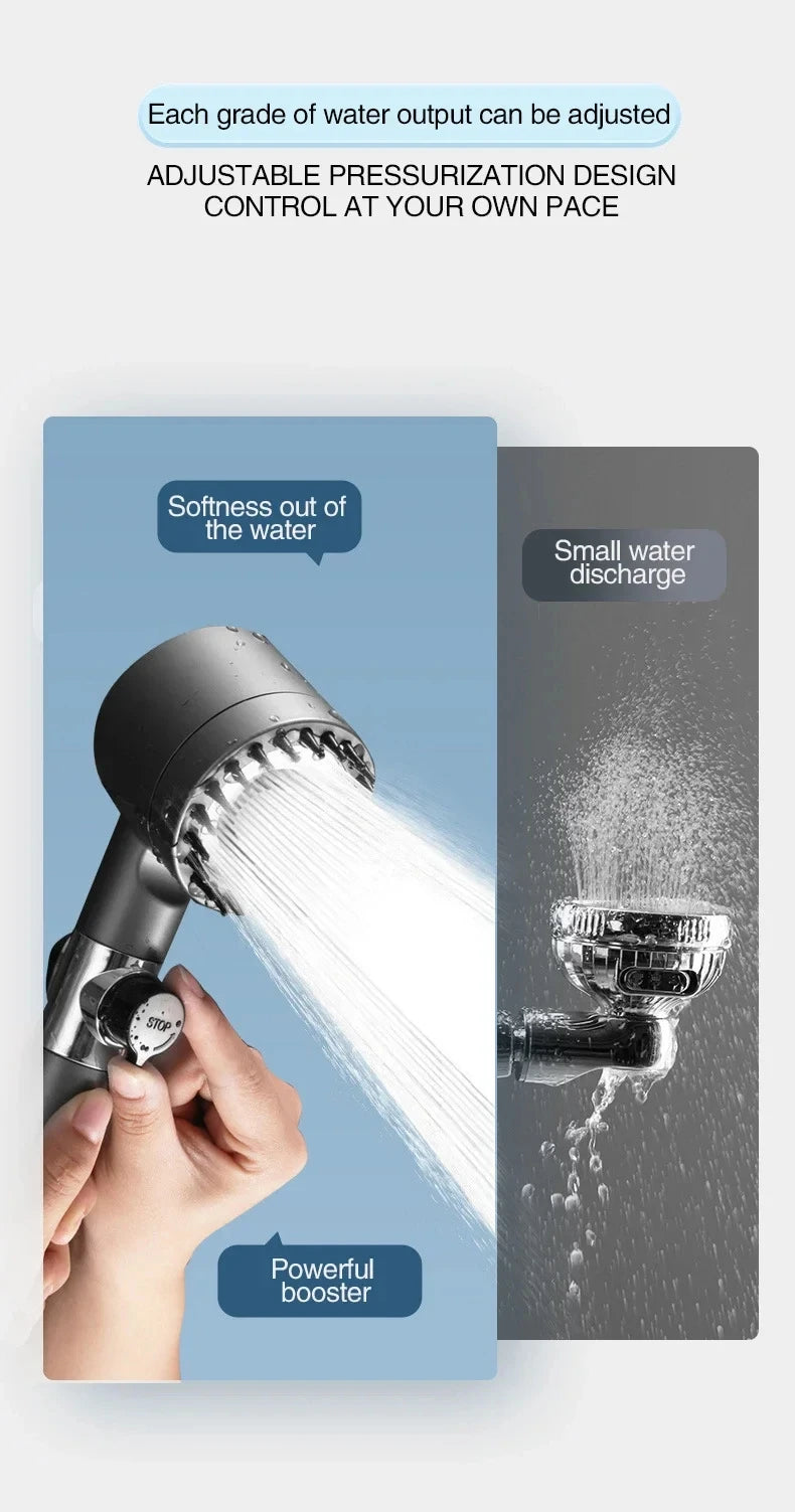 Three Speed Adjustment Bathroom Supplies Head Massage Portable Shower Filter Showers for Bathroom Accessories Showerhead Items