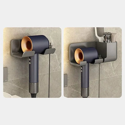 No Punching Hair Dryer Holder Makeup Hair Tool Storage Rack Wall Shaver Comb Sundries Shelf Bathroom Organizer Home Accessories