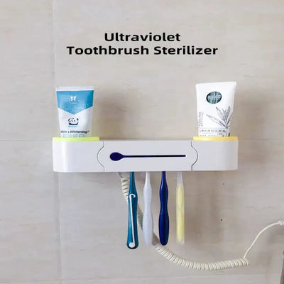 UV Toothbrush & Razor Sterilizer – Wall-Mounted Disinfection Holder for Bathroom