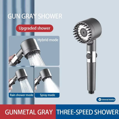 Three Speed Adjustment Bathroom Supplies Head Massage Portable Shower Filter Showers for Bathroom Accessories Showerhead Items