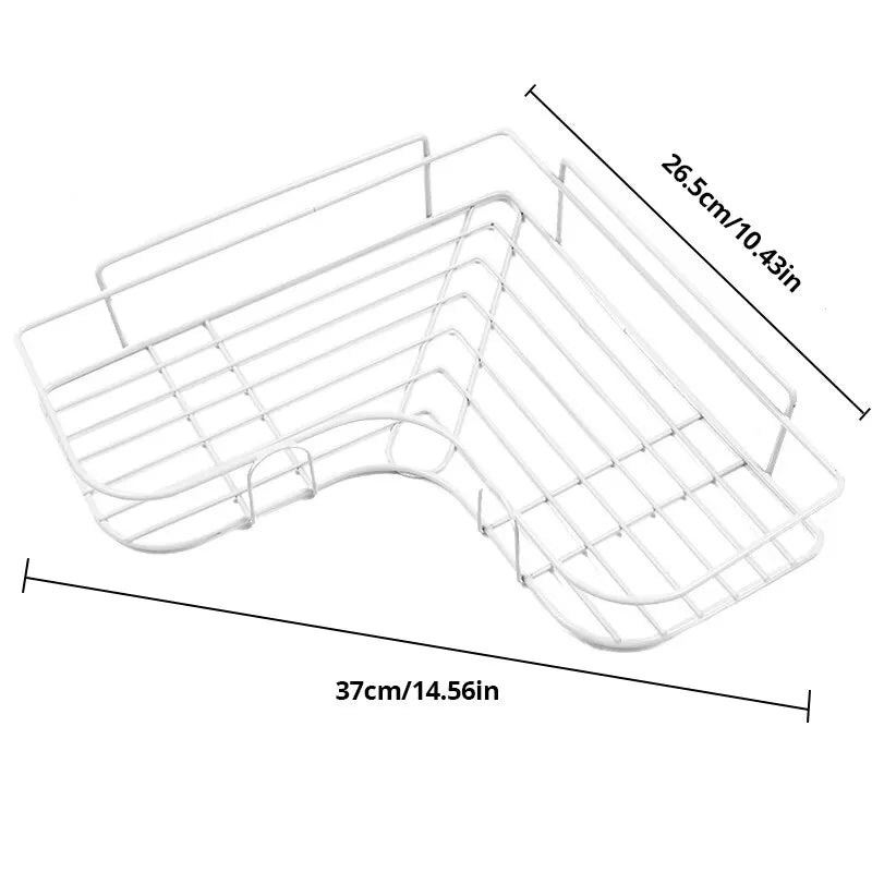 Iron Triangle Rack For Kitchen Bathroom Storage Rack Thickened Love Corner Rack Storage Rack Durable