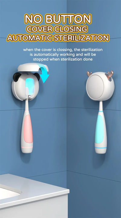 Hot Selling Mini Cute Portable UV Toothbrush Sterilizer Case – Travel & Wall-Mount Holder