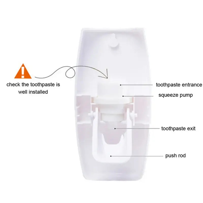 Automatic Toothpaste Dispenser & Dustproof Toothbrush Holder Set – Wall-Mounted Bathroom Accessories