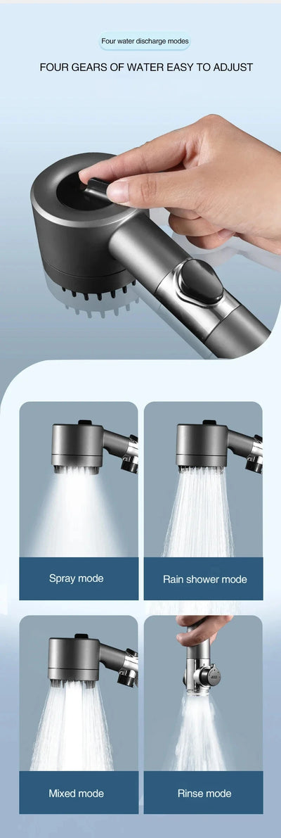 Three Speed Adjustment Bathroom Supplies Head Massage Portable Shower Filter Showers for Bathroom Accessories Showerhead Items