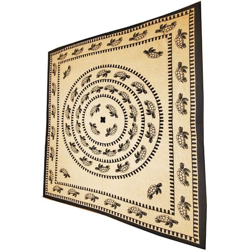 Nautical Mythical Sea Creature Turtle Tapestry