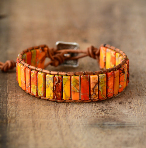 Unisex Bohemian Bracelets Tube Natural Stonse