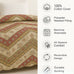 DaDa Bedding Rustic Bohemian Cranberry Sage Chevron Floral Bedspread