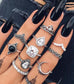 Vintage Boho Women's 11 piece Rings Set - vin11bk #7