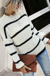 Knit Strip Long Sleeves Sweater
