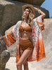 Out of State - Printed Long Sleeve Cover-Up - Open Front Design