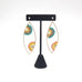 Beaded Bohemian Oval Drop Earrings