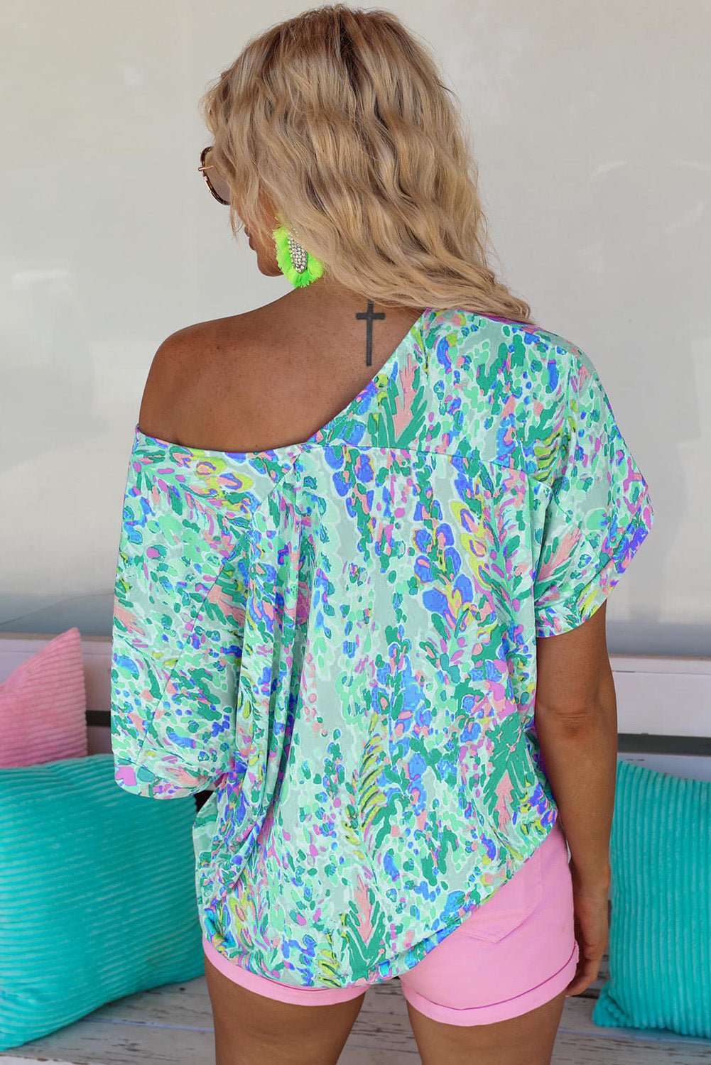 Loose Painted Floral Tee - Essential Retail Store