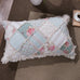 DaDa Bedding Hint of Mint Floral Pastel Cotton Patchwork Ruffle