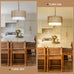 Five Light Rattan Boho Chandelier For Dining Room Area