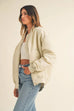 MABLE Back Ruched Utiltiy Bomber Jacket
