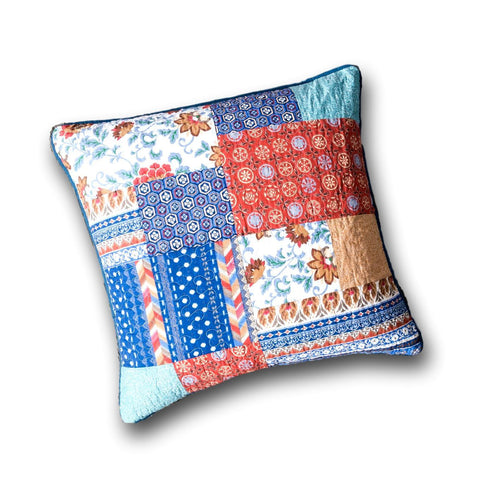 DaDa Bedding Bohemian Vibes Patchwork Floral Euro Pillow Sham Cover,