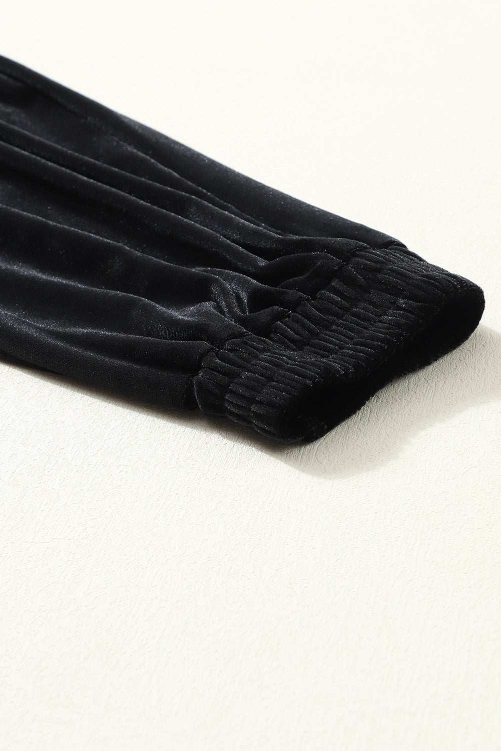 Black Solid Velvet Jogger Pants - Essential Retail Store