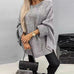 Winter Loose Batwing Sleeve Pullover Sweater - Fashion Oversized