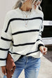 Knit Strip Long Sleeves Sweater