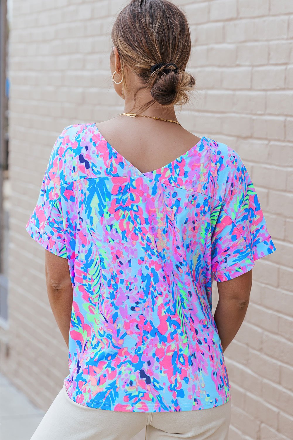 Loose Painted Floral Tee - Essential Retail Store