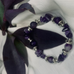Purple Agate Chip Bracelet with Silver Spacers,Bohemian style bracelet
