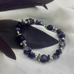Purple Agate Chip Bracelet with Silver Spacers,Bohemian style bracelet