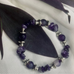 Purple Agate Chip Bracelet with Silver Spacers,Bohemian style bracelet