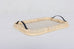 Raffia Wrapped Serving Tray with Metal Handles Boho Coffee Table Decor