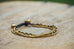 Golden Triple Strand Boho Brass Bracelet, Hippie Bracelet