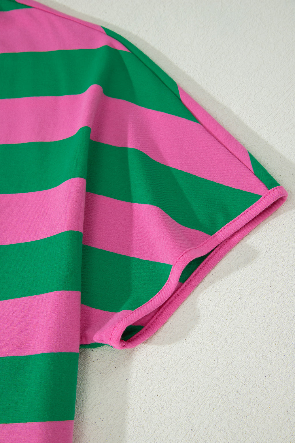 Rose Stripe Dolman Tee Drawstring Skort Athletic 2pcs Set - Essential Retail Store