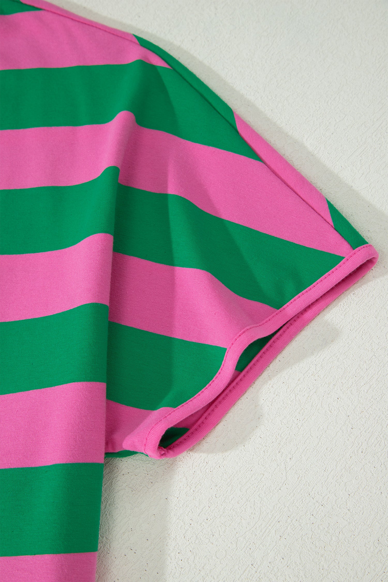 Rose Stripe Dolman Tee Drawstring Skort Athletic 2pcs Set - Essential Retail Store