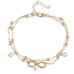 Infinity Pendent Pearl Anklet